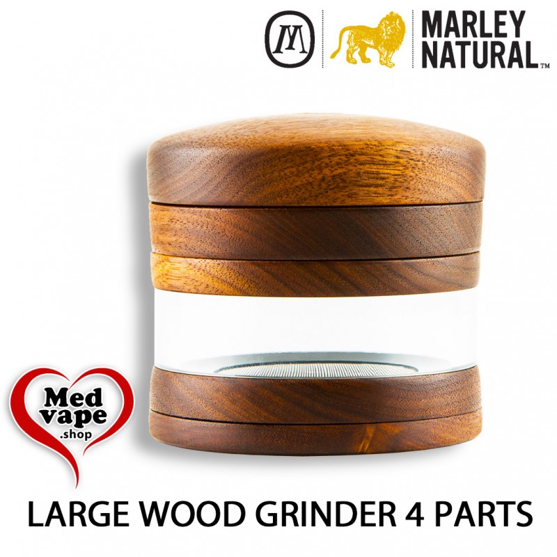 LARGE WOOD GRINDER 4 PARTS - MARLEY NATURAL MEDVAPE